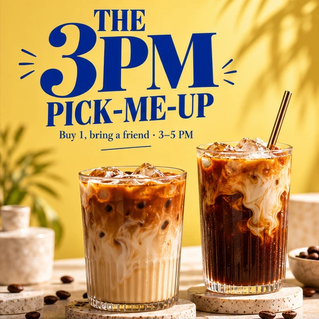 An afternoon coffee promotion